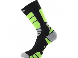 Ponožky LASTING ILR - M, black/fluo yellow/grey